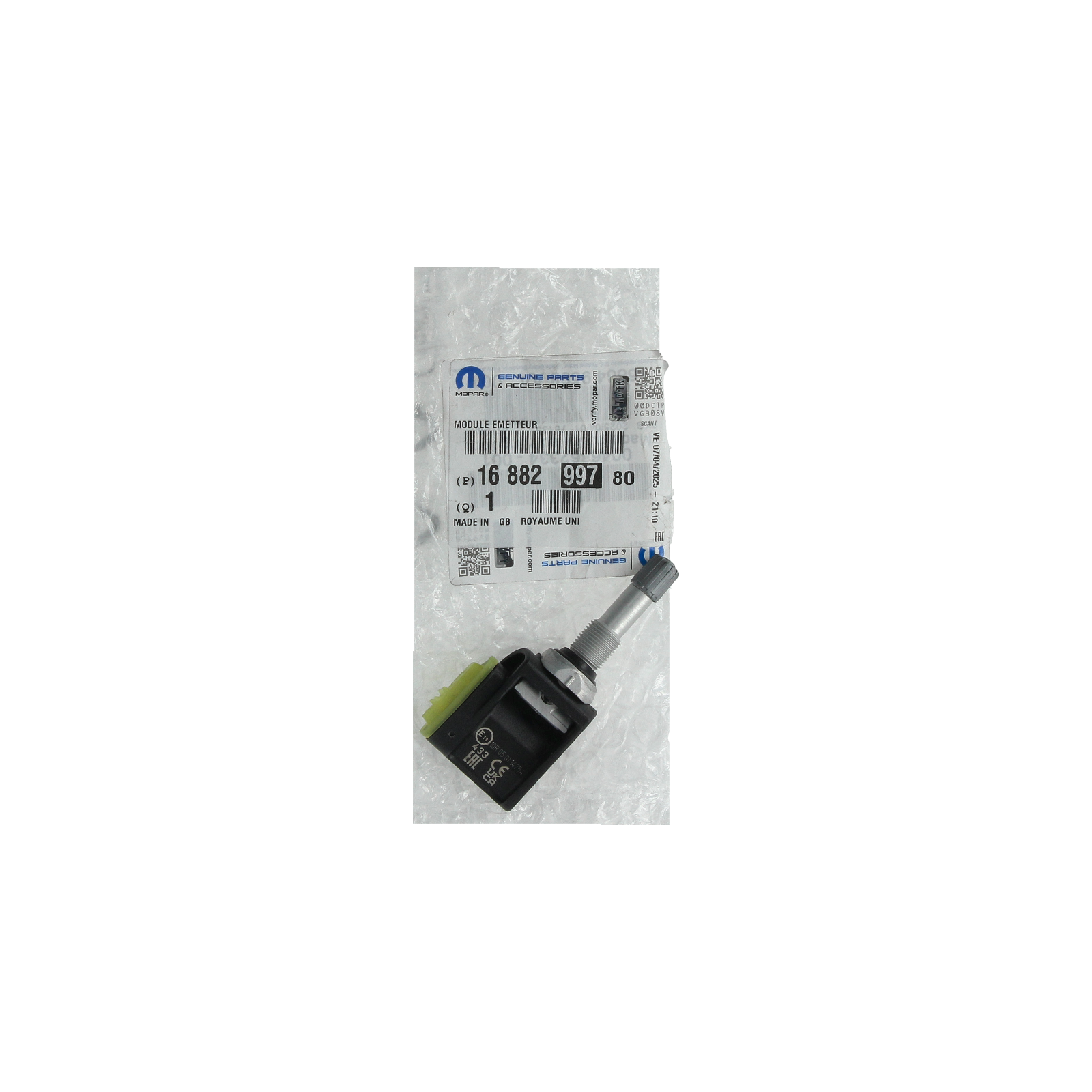 Tyre pressure sensor Original 1688299780 Citroen Peugeot