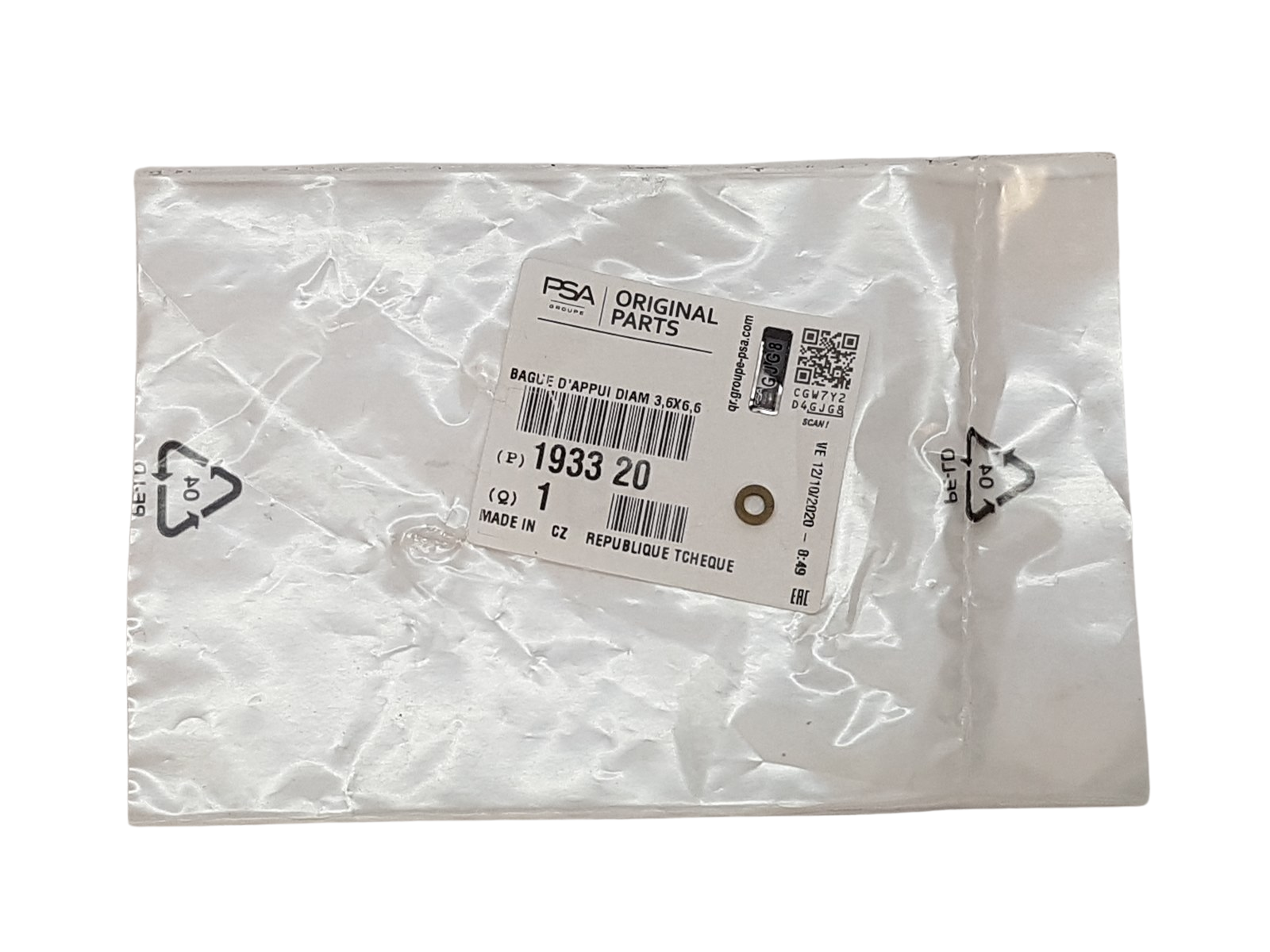 Gasket, Seal Original Citroen Peugeot 193320 1933.20