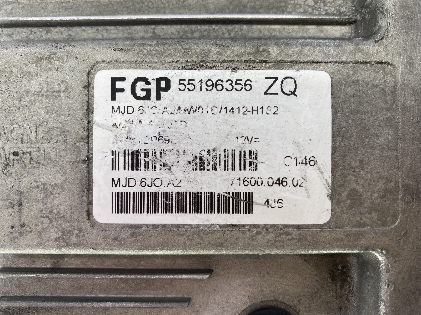 m様 ECU Magneti Marelli 55196356 ZQ MJD 6JO.A2 71600.046.02 | eBay