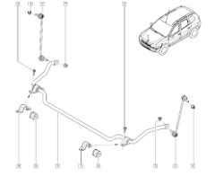 Torque Control Bar Rear Original Dacia Duster 546114265R