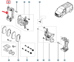 Carrier Holder Brake Caliper Right Front New Original 410140855R Renault