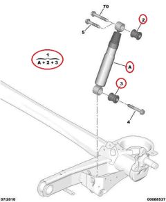 Shock Absorber Rear Original Jumpy Scudo Expert II III 1400918987