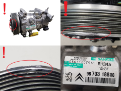 Air Con Compressor/Pump 9670318880 Sanden SD6C12 1363F Citroen Peugeot 78