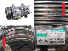 Air Con Compressor/Pump 648708 9671216280 Sanden SD6C12 1364F Peugeot 72