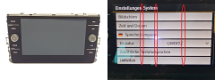 Radio Display Volkswagen 5G6919605B A2C15166300 VDO Pixels