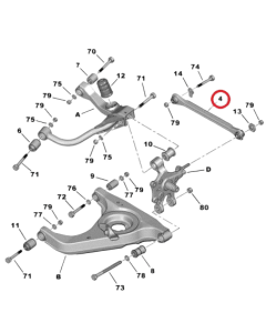 Suspension Arm Right/Left Original Peugeot 607 331612