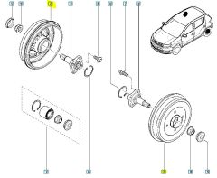 Brake Drum New Original Renault Clio II Logan 316274680R