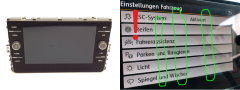 Radio Display Volkswagen 5G6919605B A2C15166300 Pixele
