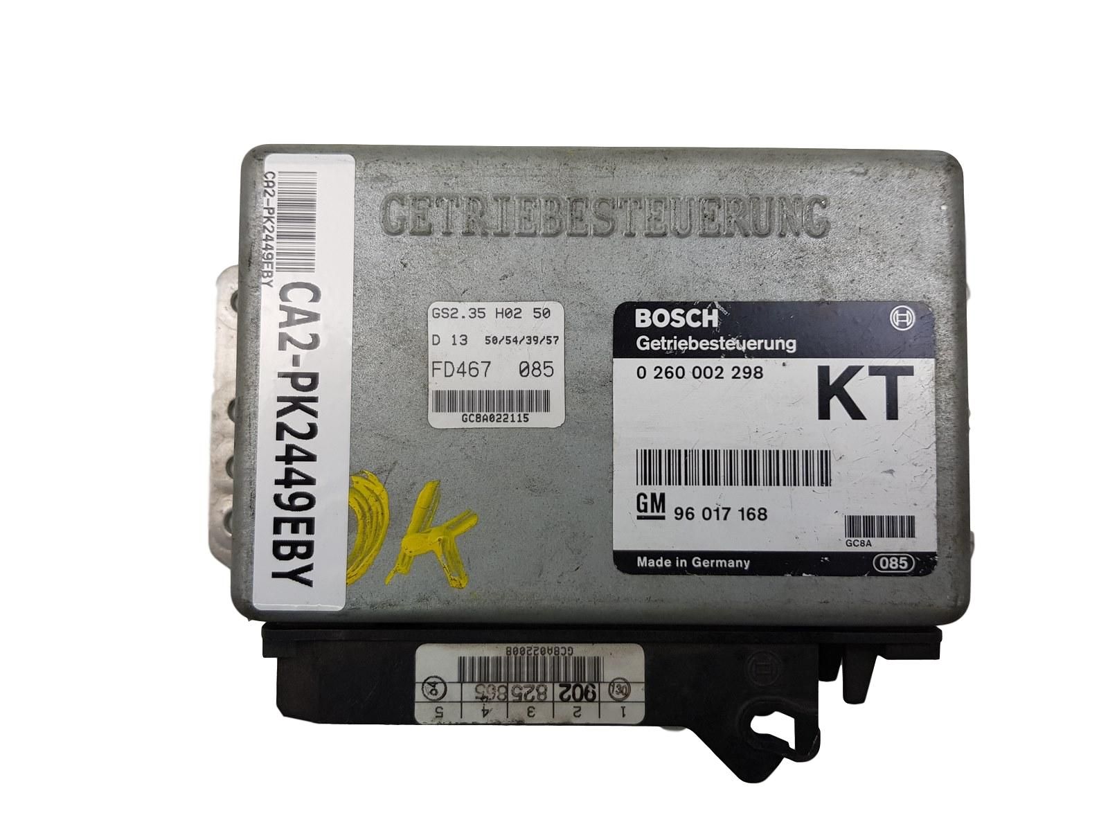 Gearbox Controller 96017168KT 0260002298 Opel Bosch main product photo