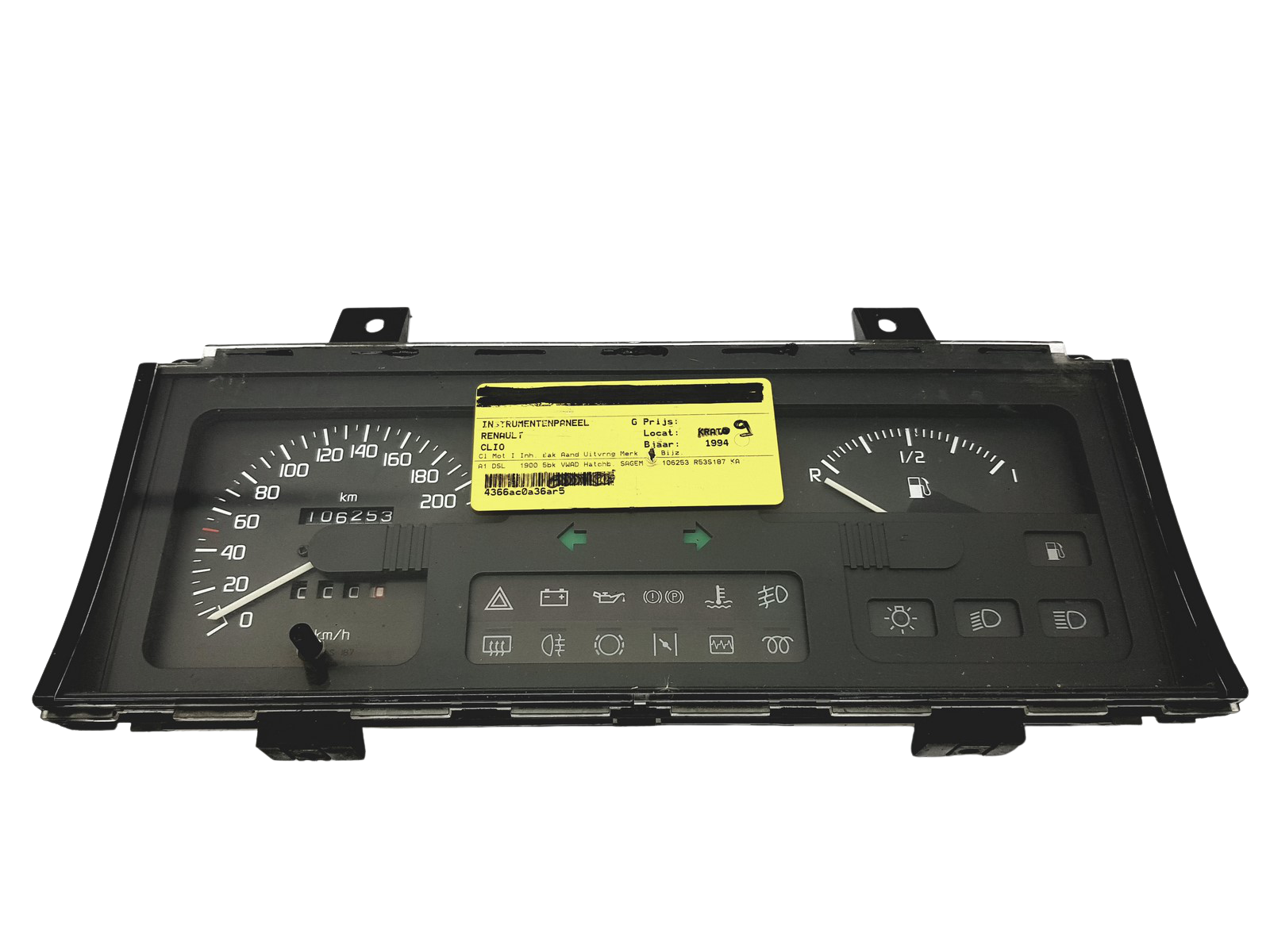 Speedometer/Instrument Cluster Renault Clio 1 7700831759 C 49559 main product photo