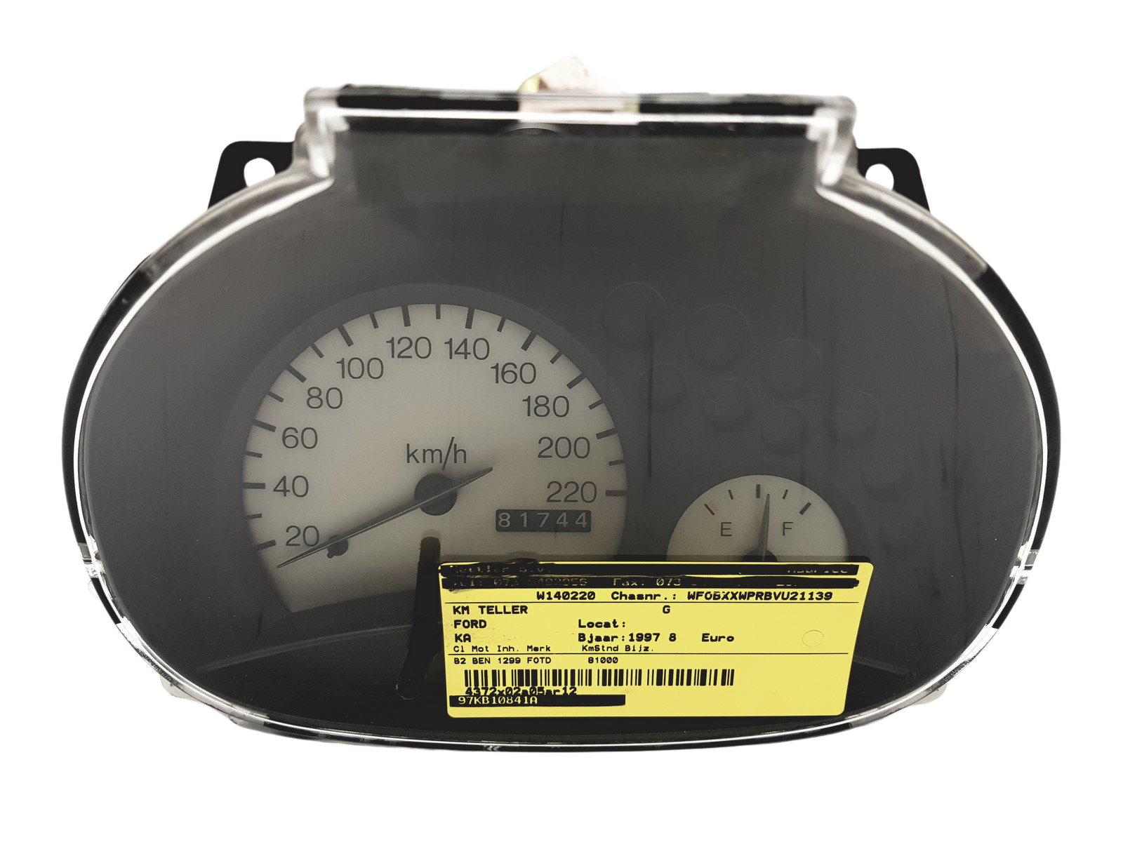 Speedometer/Instrument Cluster Ford Ka 97KB-10849-AF 97KB10849AF 30788 main product photo