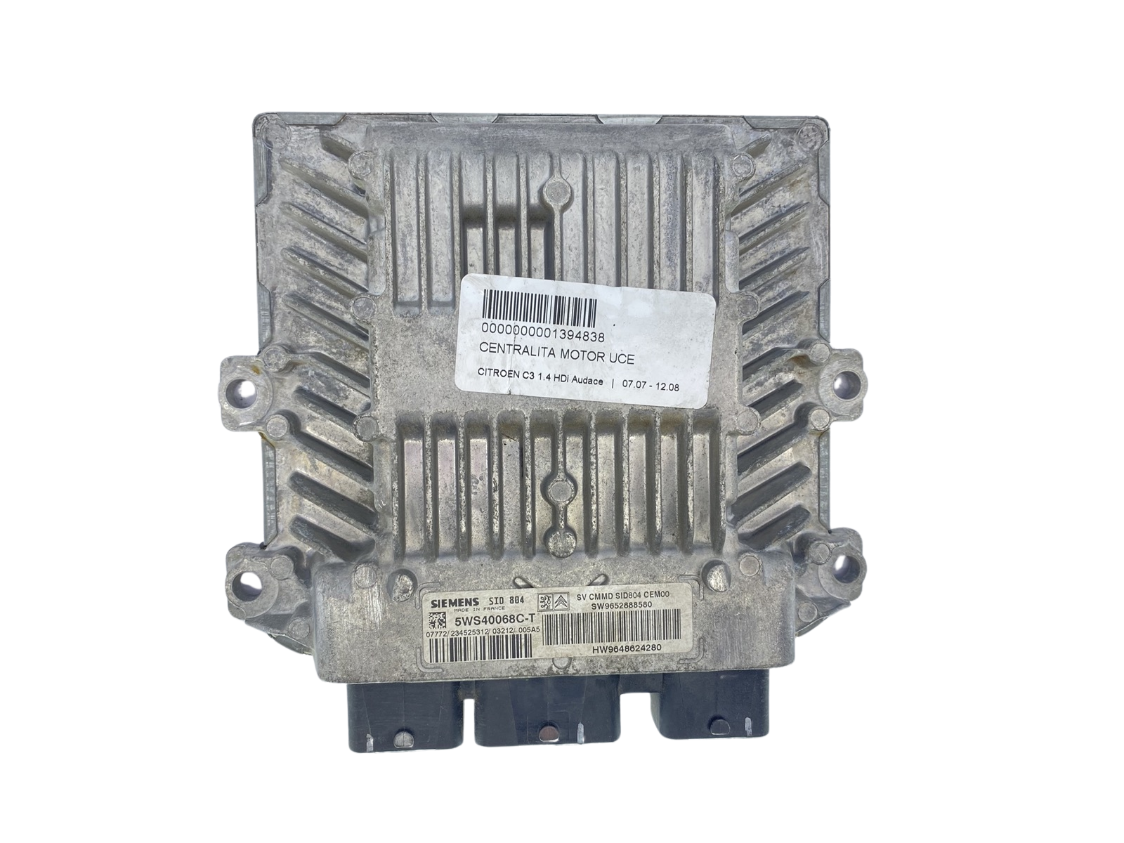 Controller 9652888580 9648624280 5WS40068C-T SID804 PSA Siemens 63226 main product photo