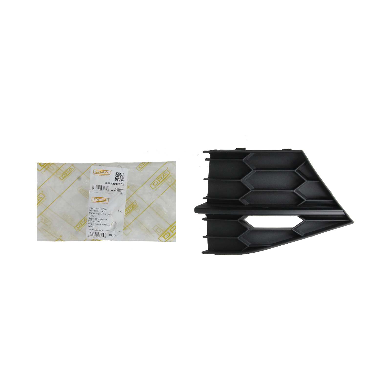 Bumper Grille Left For Skoda Superb 3V0853665 88531817802 DPA main product photo