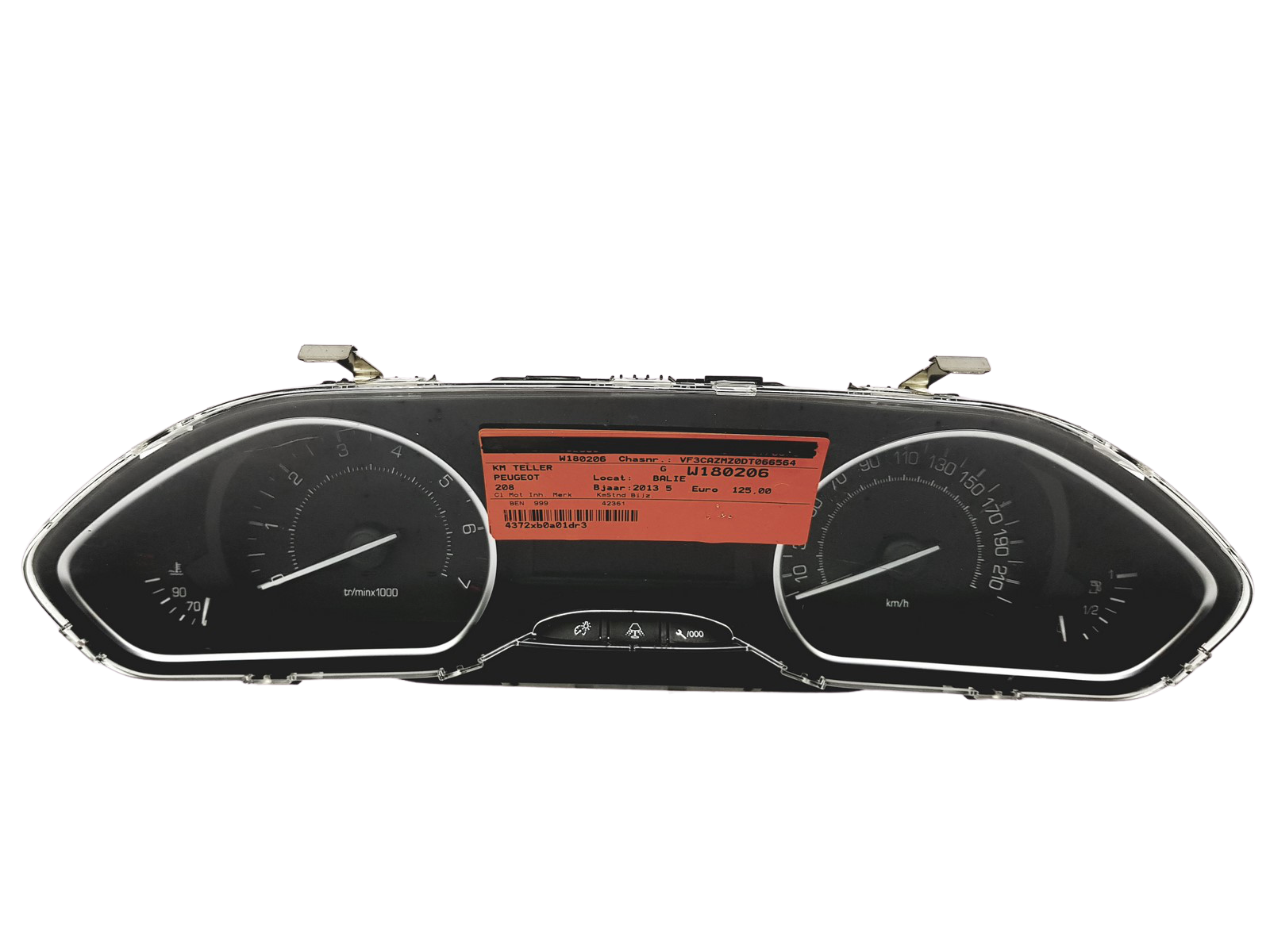 Speedometer/Instrument Cluster Peugeot 208 9803993180 E 9800654580 main product photo