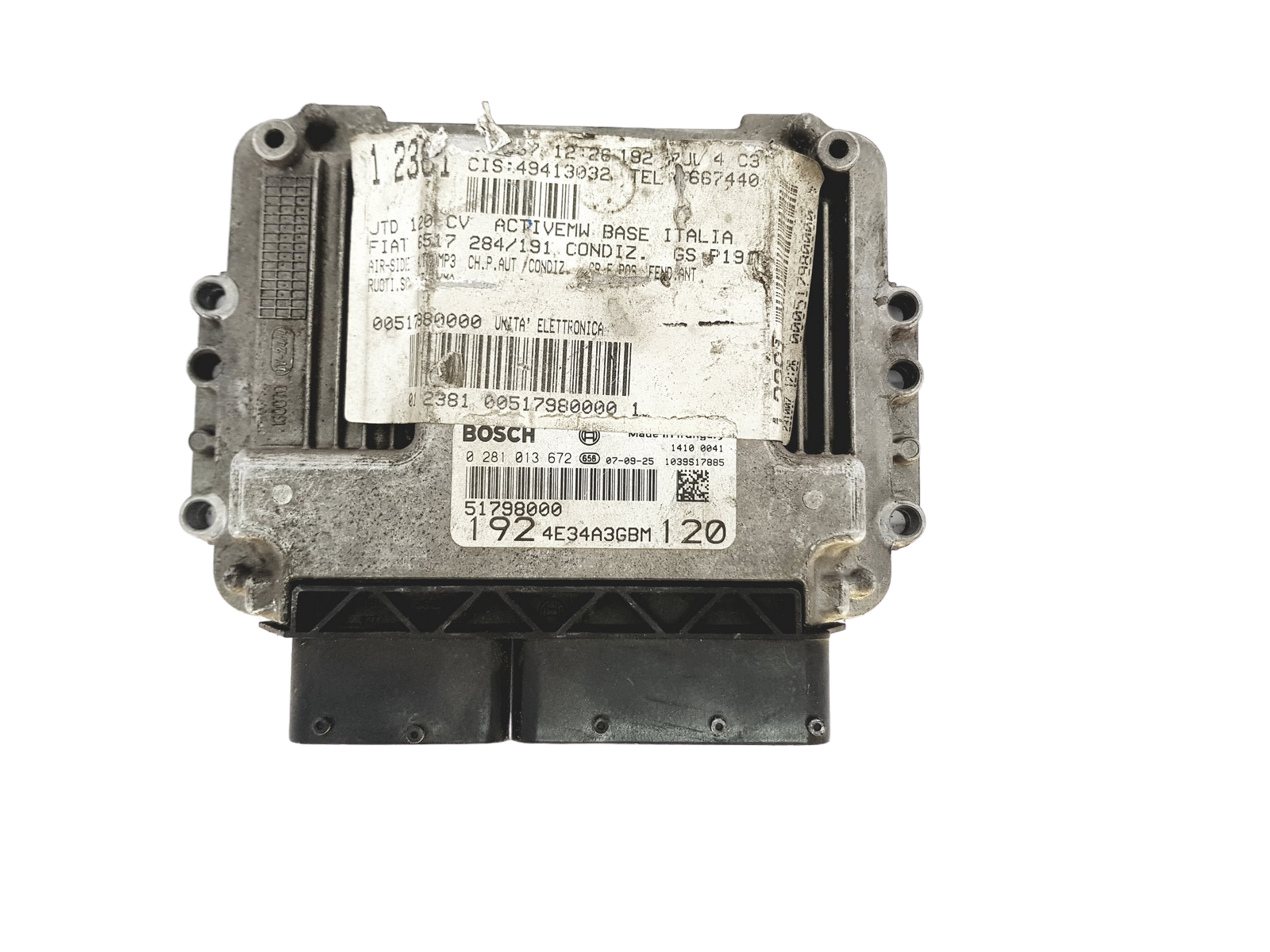 Controller 51798000 0281013672 Alfa Romeo Bosch 27280 main product photo