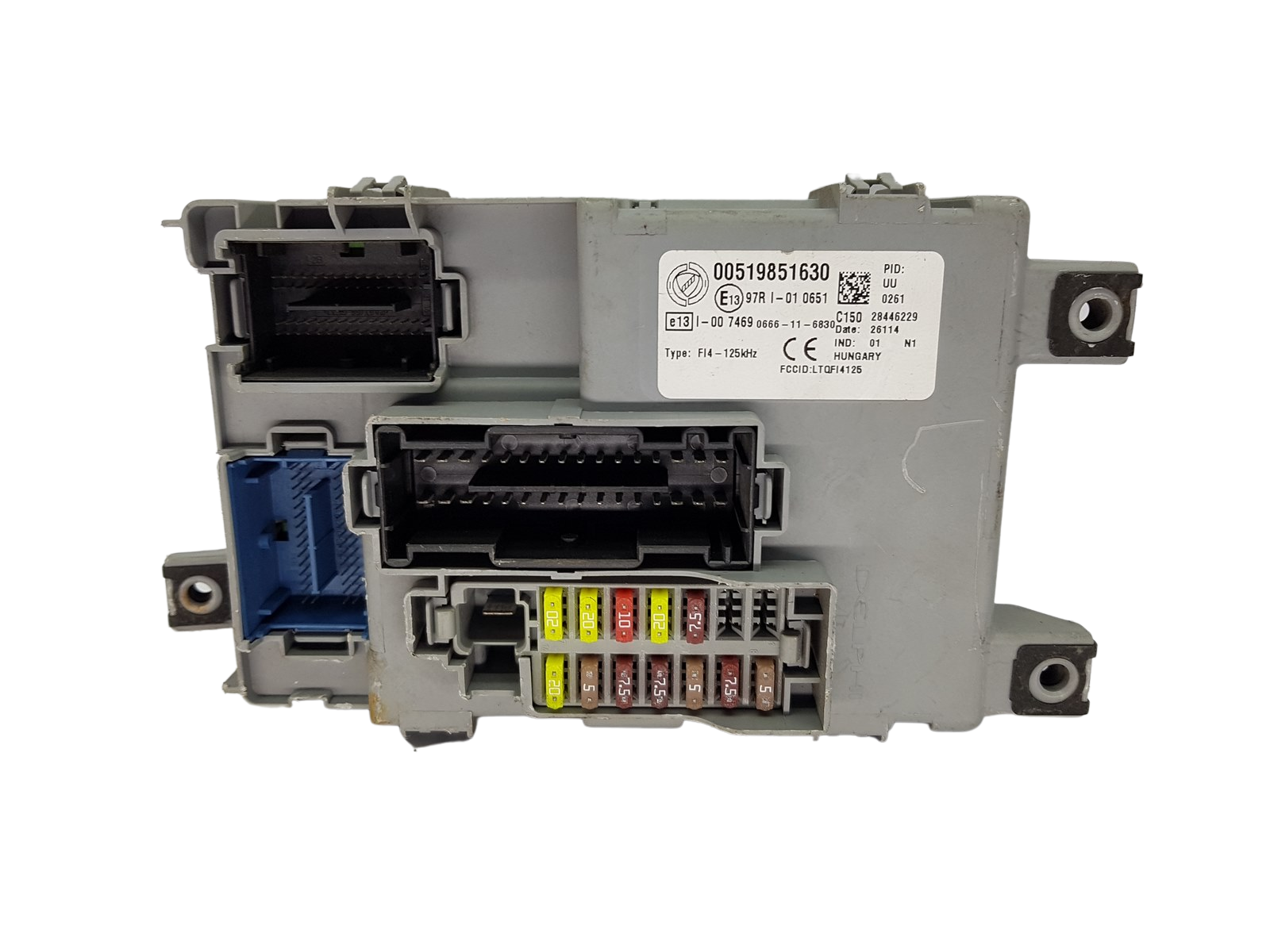 Controller BSI Fiat 00519851630 28446229 97RI-010651 Delphi 20796 main product photo