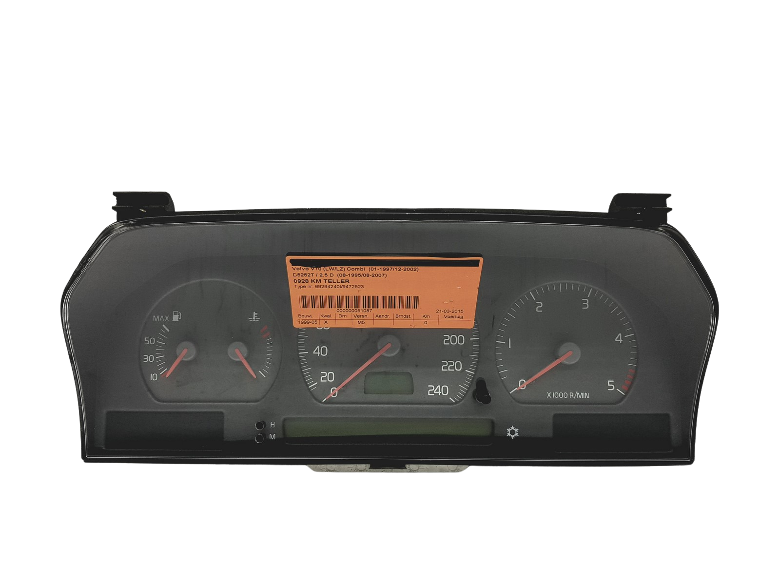 Speedometer/Instrument Cluster Volvo V70 9472523 69294-240T 52357 main product photo