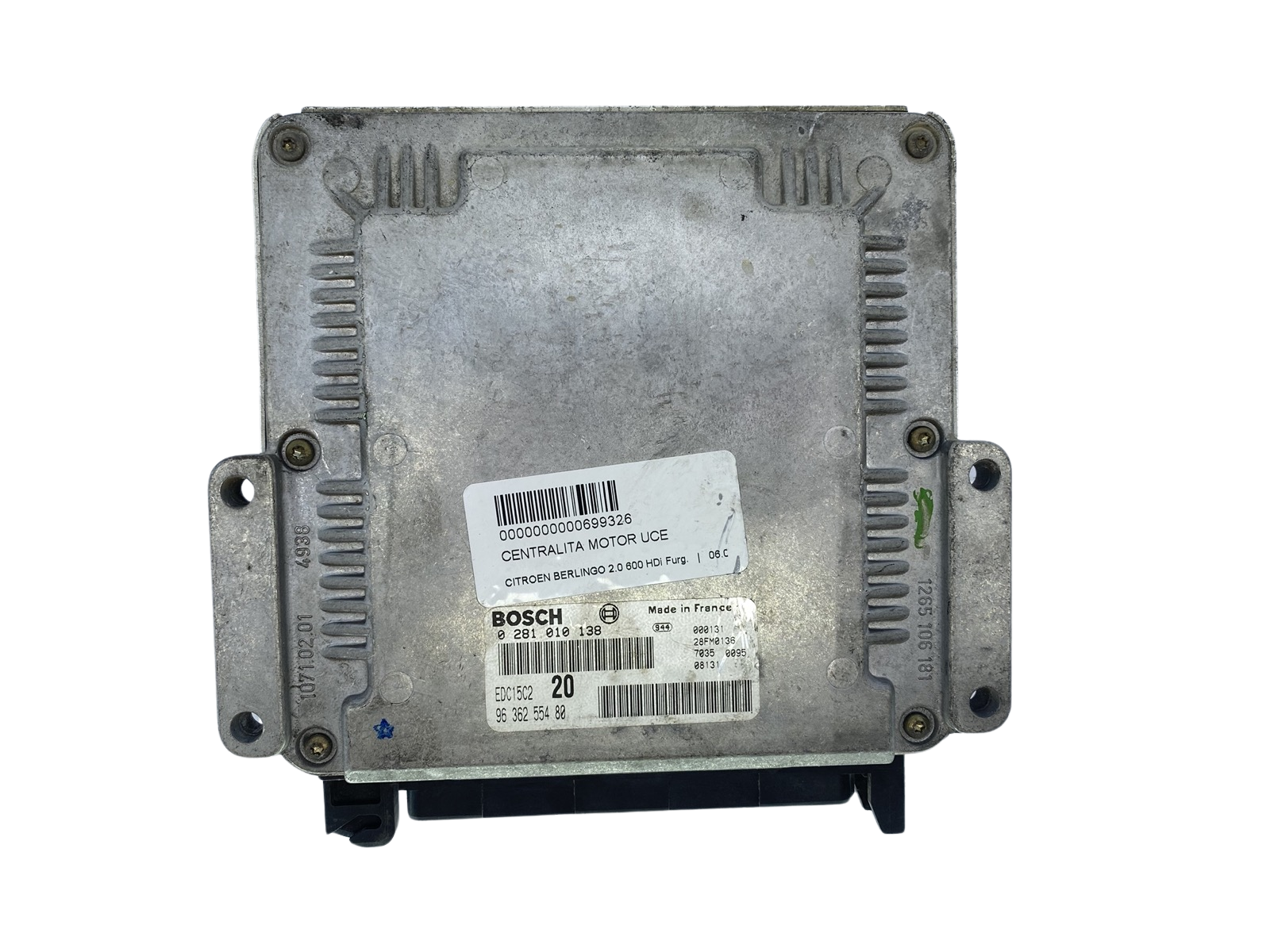Controller 0281010138 9636255480 26FM0136 PSA Bosch 63663 main product photo