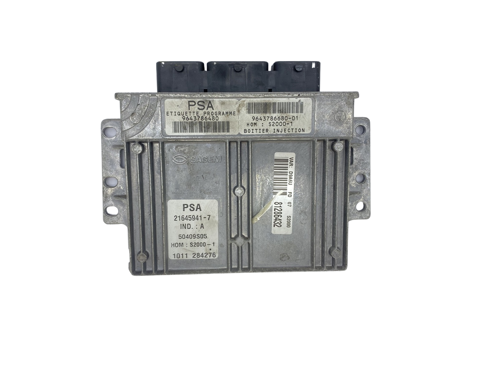 Controller 9643786480 9643786680-01 21645941-7 PSA Sagem 57233 main product photo