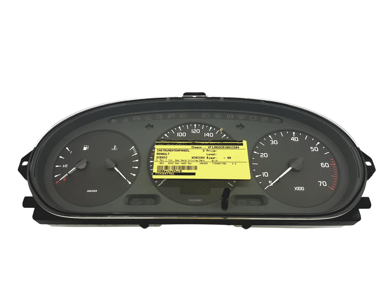 Speedometer/Instrument Cluster Renault Scenic 1 Megane 1 7700847782 49287 main product photo