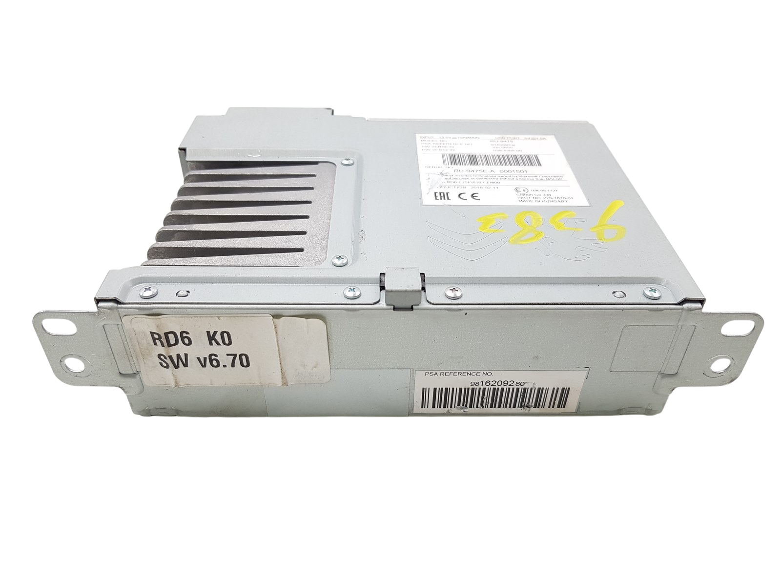 Car Radio Citroen C3 3 9816209280 RU-9475 RD6 main product photo