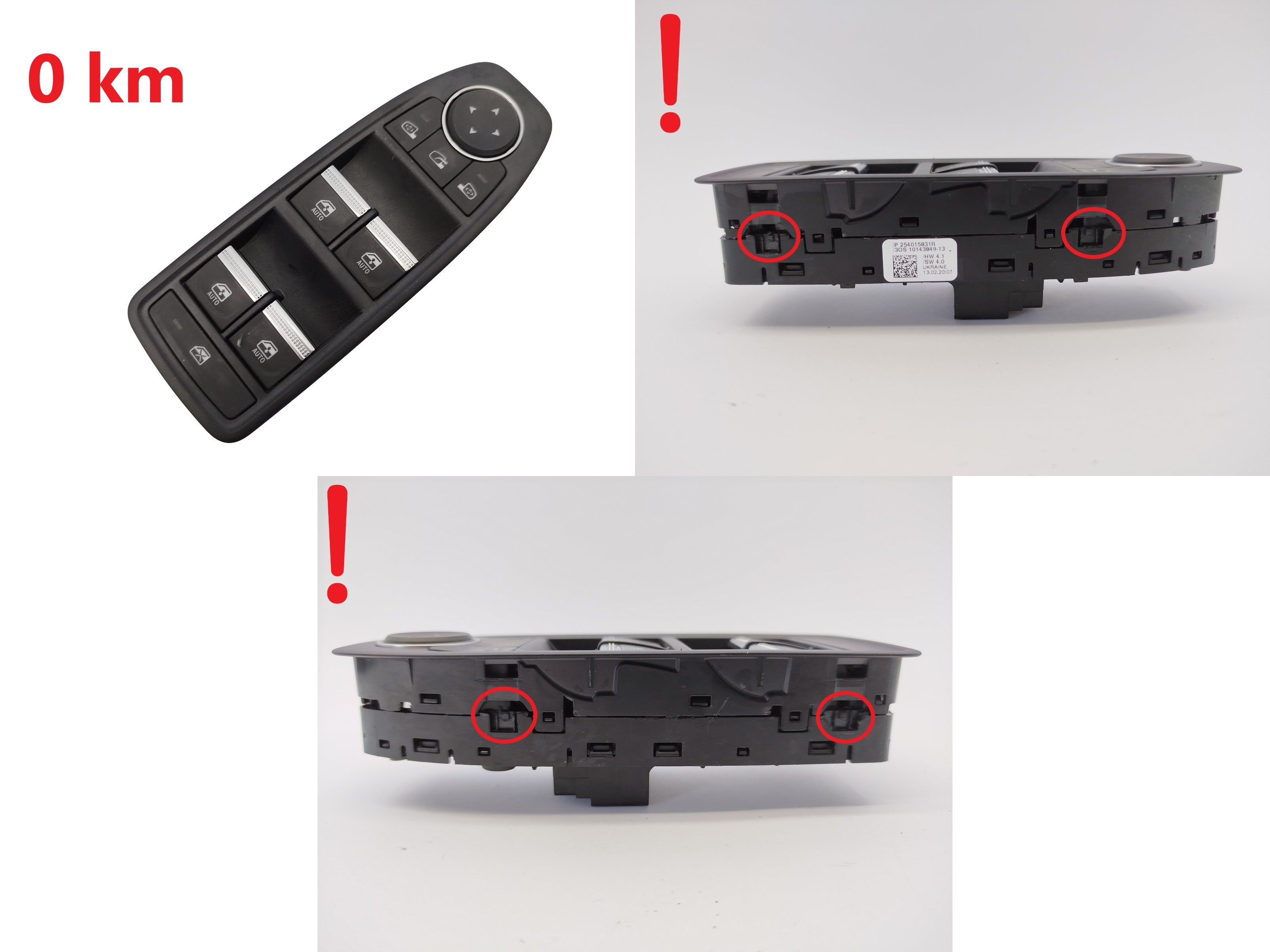 Window Opening Control Renault Clio 5 Captur 2 Arkana 254015831R main product photo