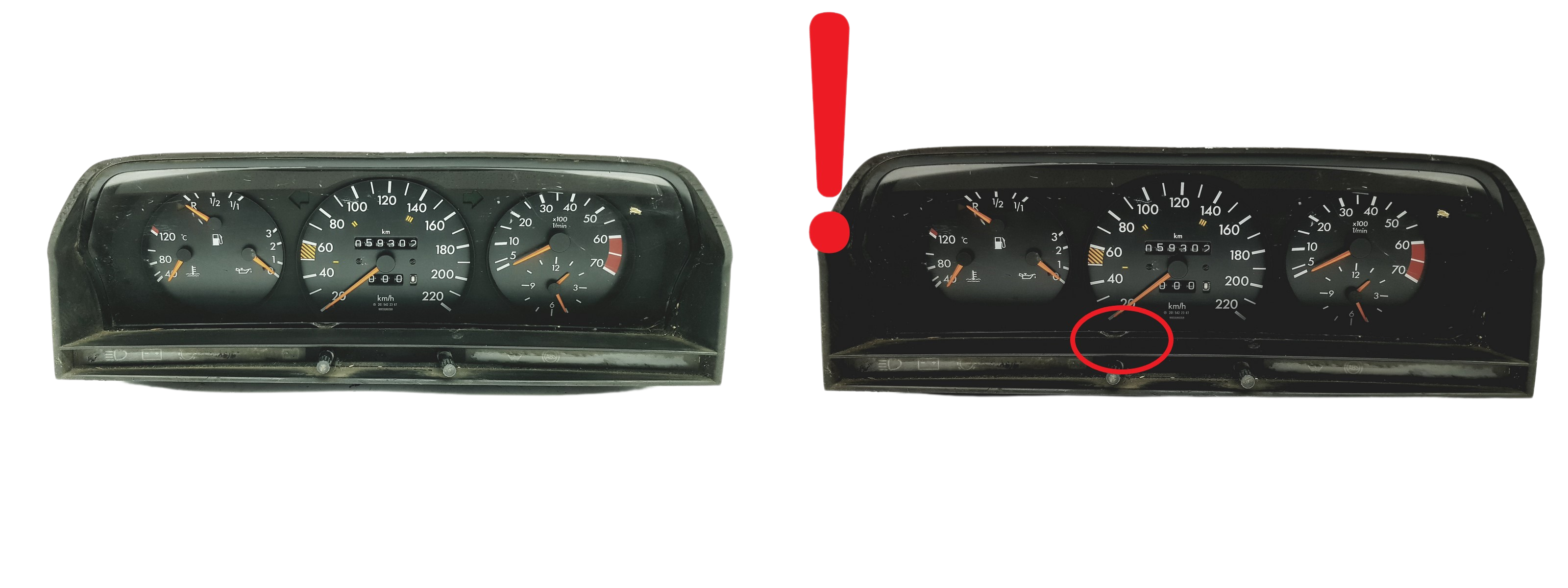 Speedometer/Instrument Cluster Mercedes 190 W201 2015439422 59400 main product photo