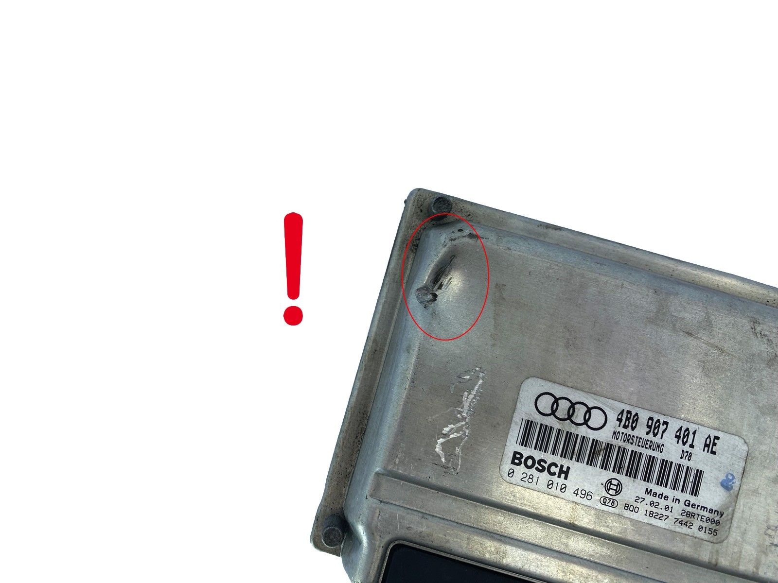 Controller 4B0907401AE 0281010496 Audi Bosch 61867 main product photo