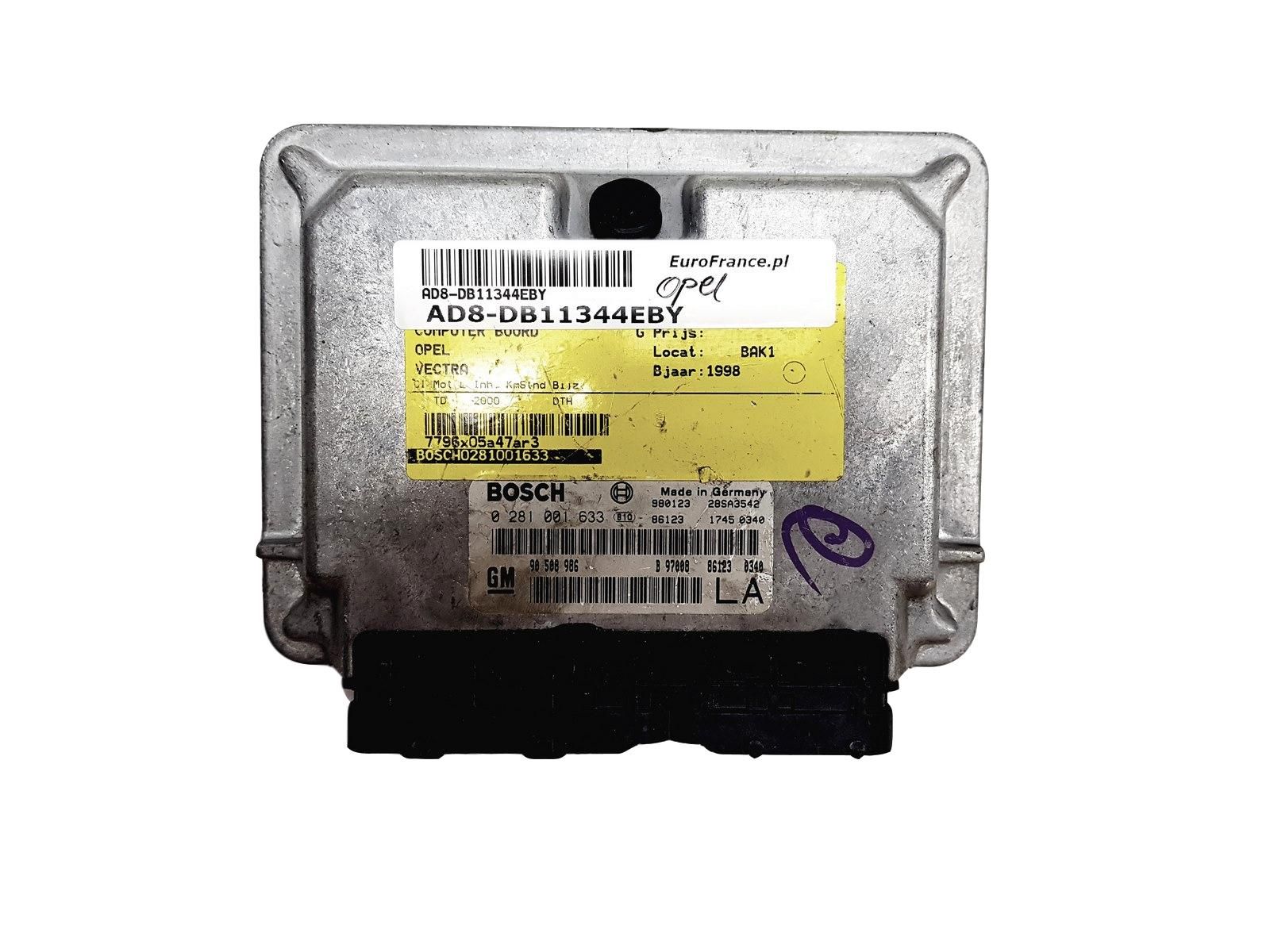 Controller 90508986LA 0281001633 Opel Bosch 11344 main product photo