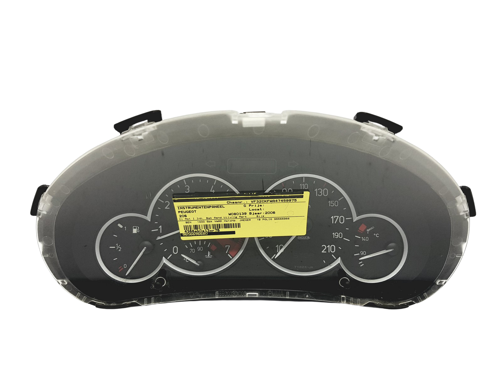 Speedometer/Instrument Cluster Peugeot 206 9656696680 49388 main product photo