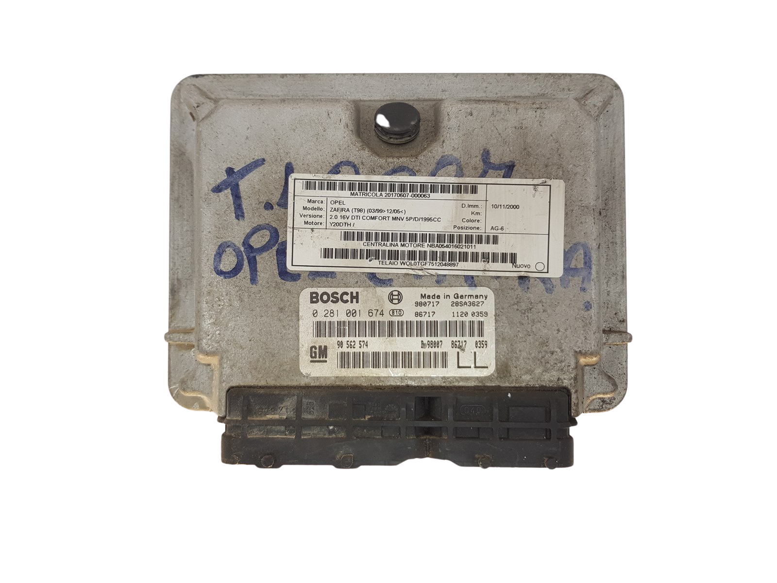 Controller 90562574LL 0281001674 Opel Bosch 30735 main product photo