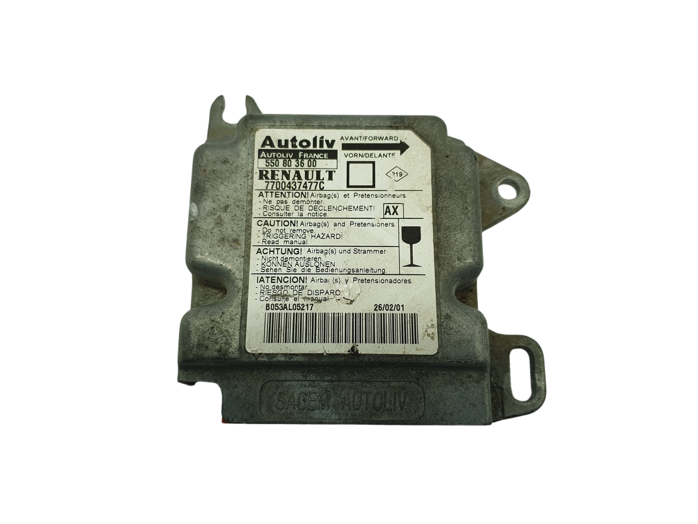 Controller 7700437477C 550803600 Renault Autoliv main product photo