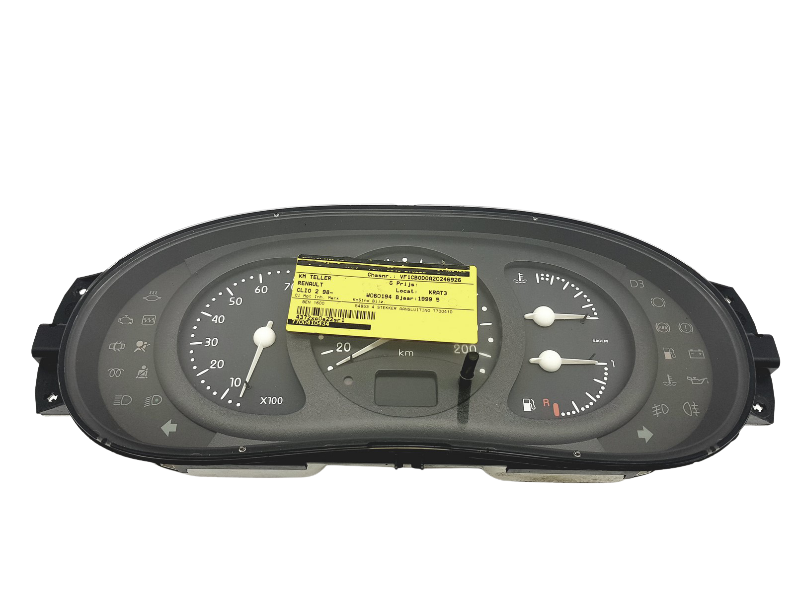 Speedometer/Instrument Cluster Renault Clio 2 7700410434 G 49253 main product photo