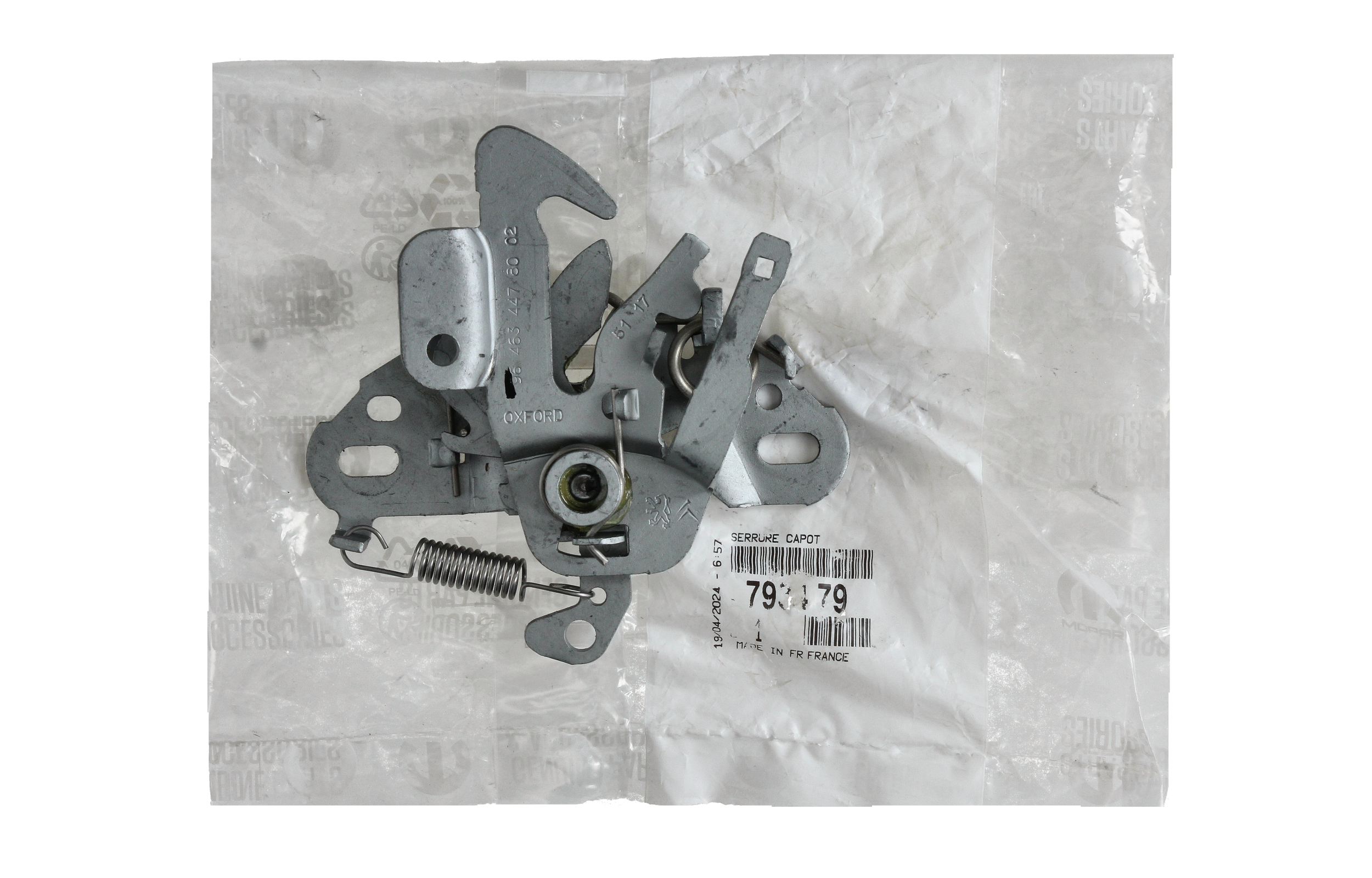 Hood Bonnet Lock New Original 793479 7934.79 Citroen Peugeot main product photo