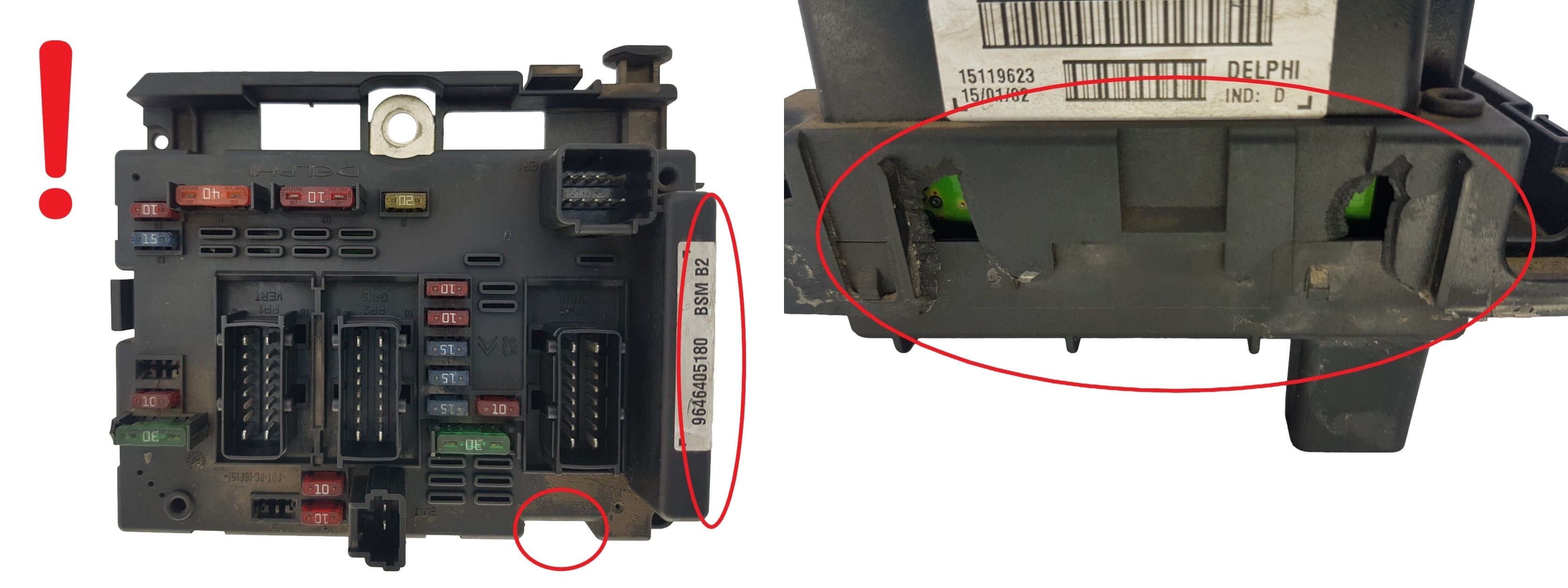 Controller BSM B2 9646405180 PSA Delphi 1666 main product photo
