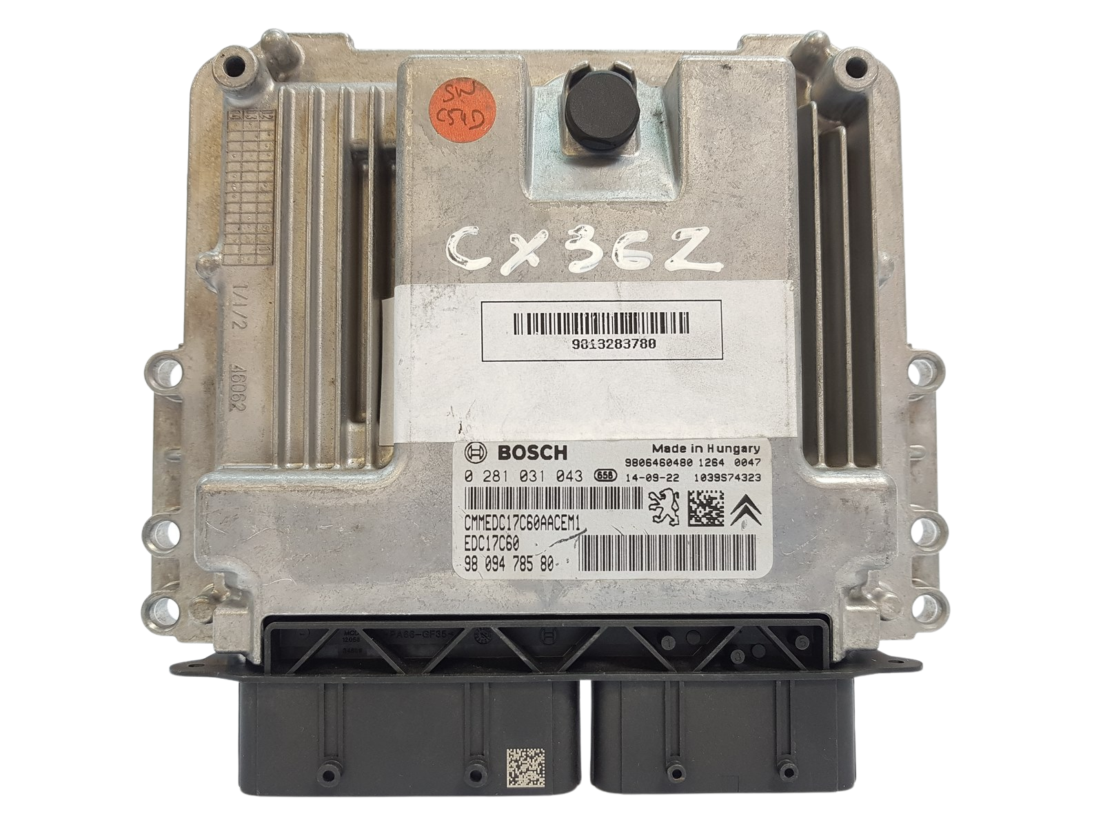 Engine Controller Citroen Peugeot 1.6 HDI 9809478580 0281031043 Bosch main product photo