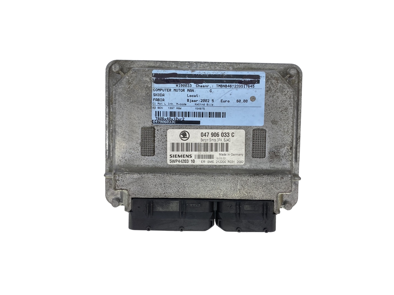 Controller 047906033C 5WP44203 10 Skoda Siemens 56963 main product photo