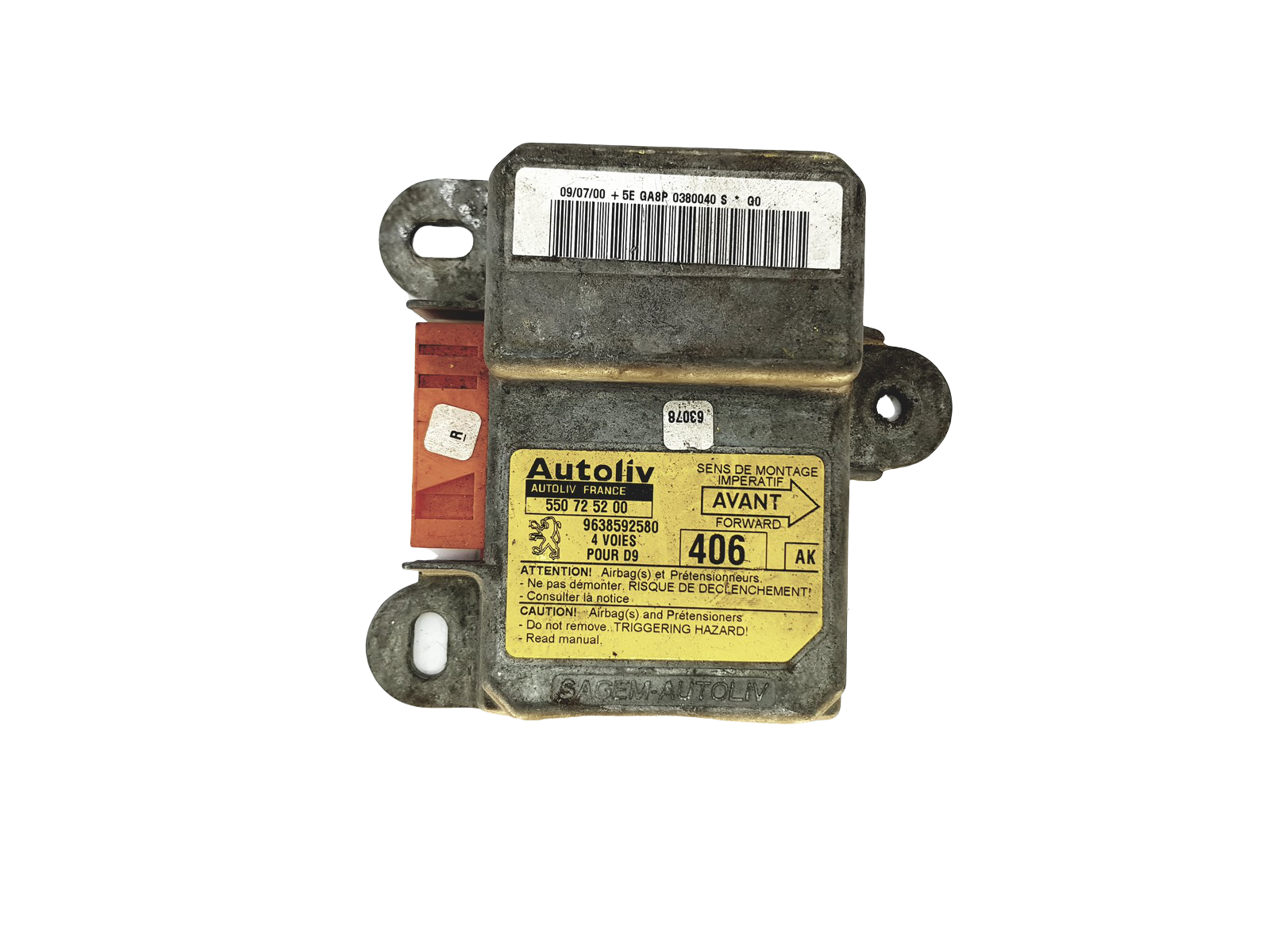 Controller Moduł 550725200 9638592580 PSA Autoliv main product photo