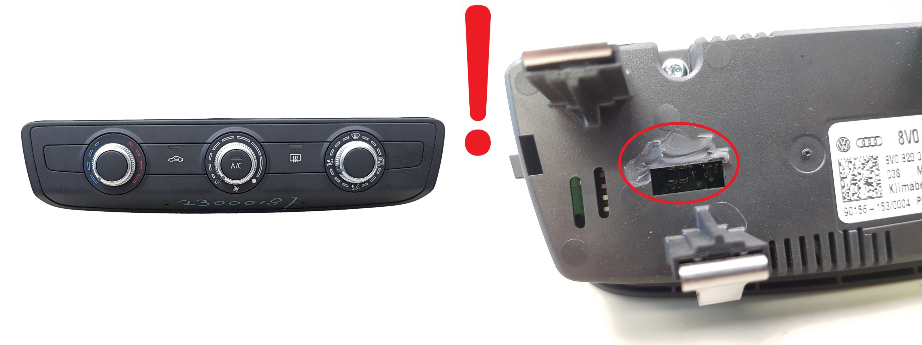 Heater Control Unit A/C Audi A3 8V 8V0820047F main product photo