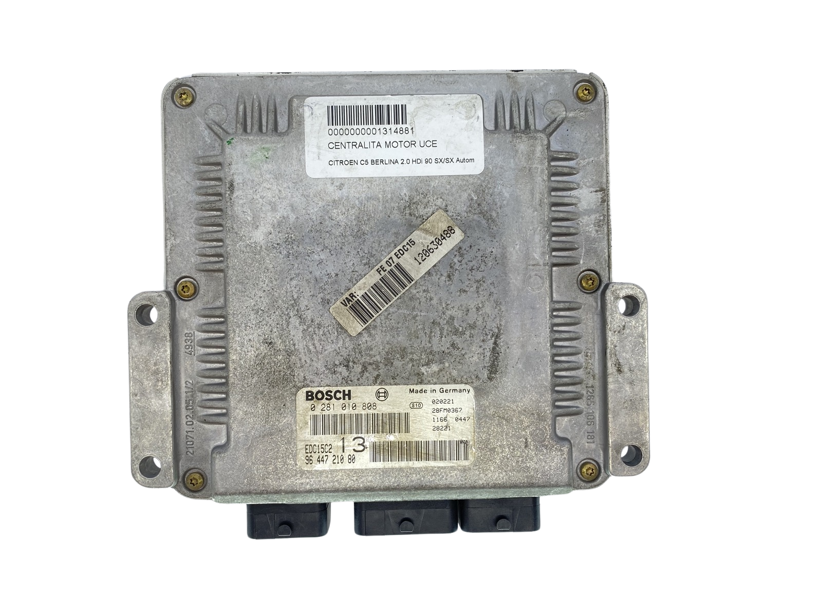 Controller 0281010808 9644721080 28FM0367 PSA Bosch 63907 main product photo