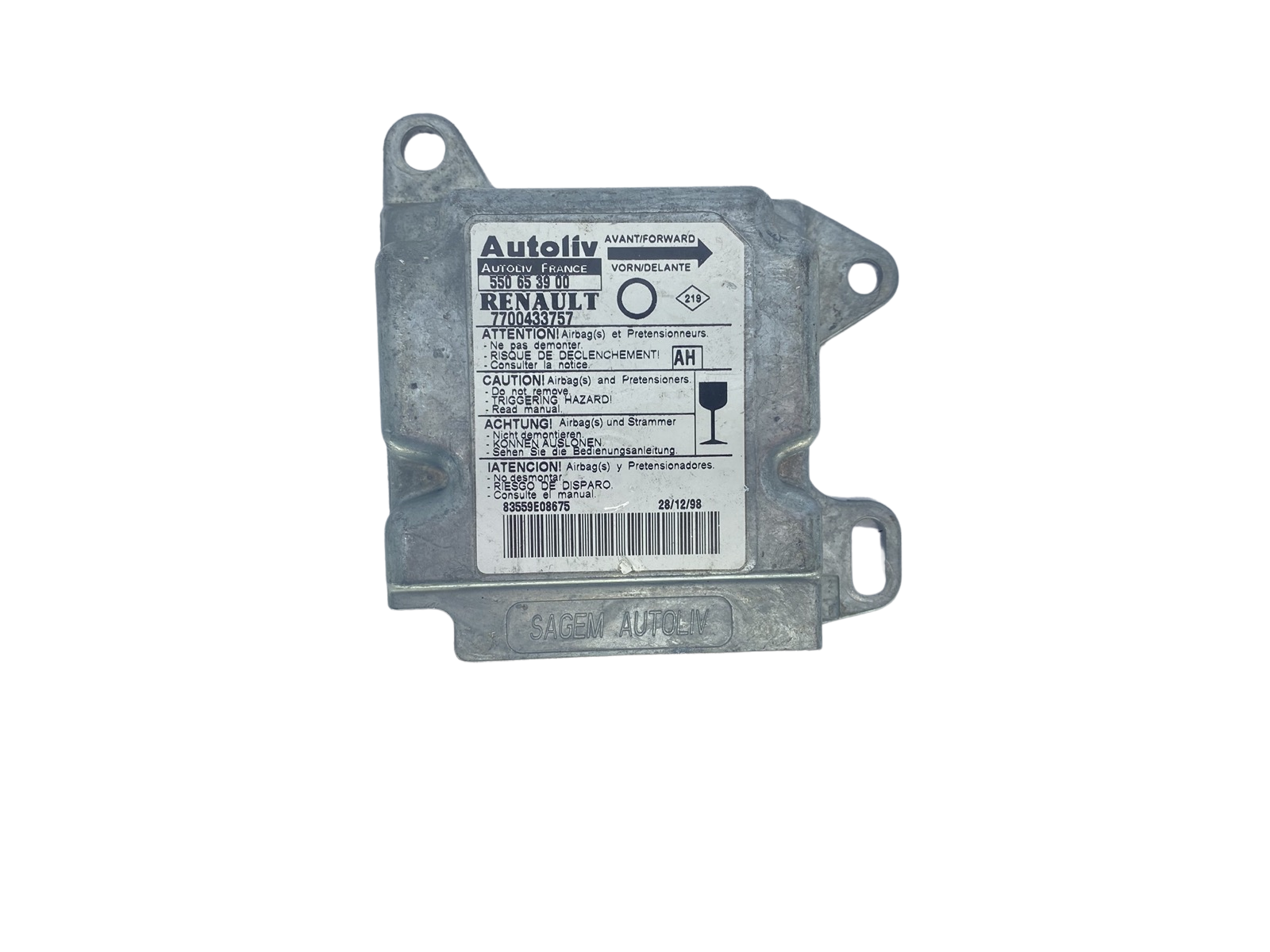 Controller 550653900 7700433757 Renault Autoliv main product photo