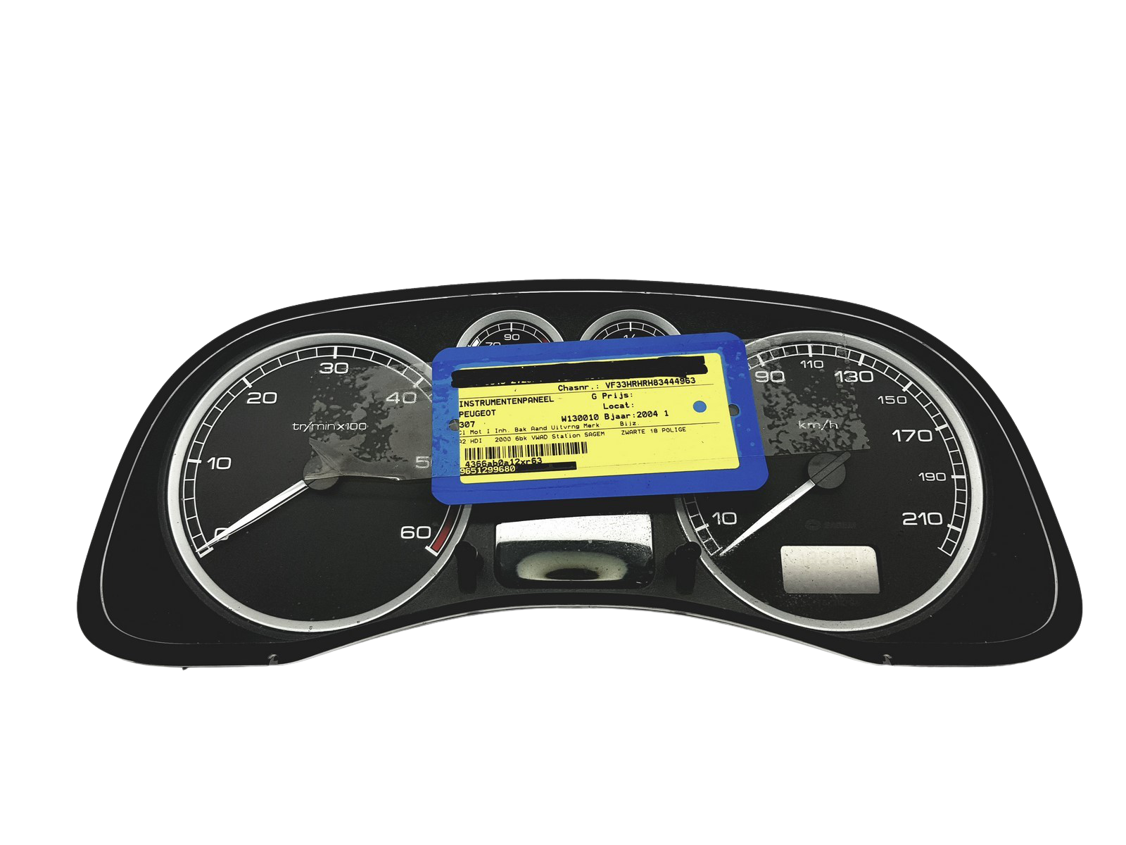 Speedometer/Instrument Cluster Peugeot 307 9651299680 E 01 49788 main product photo