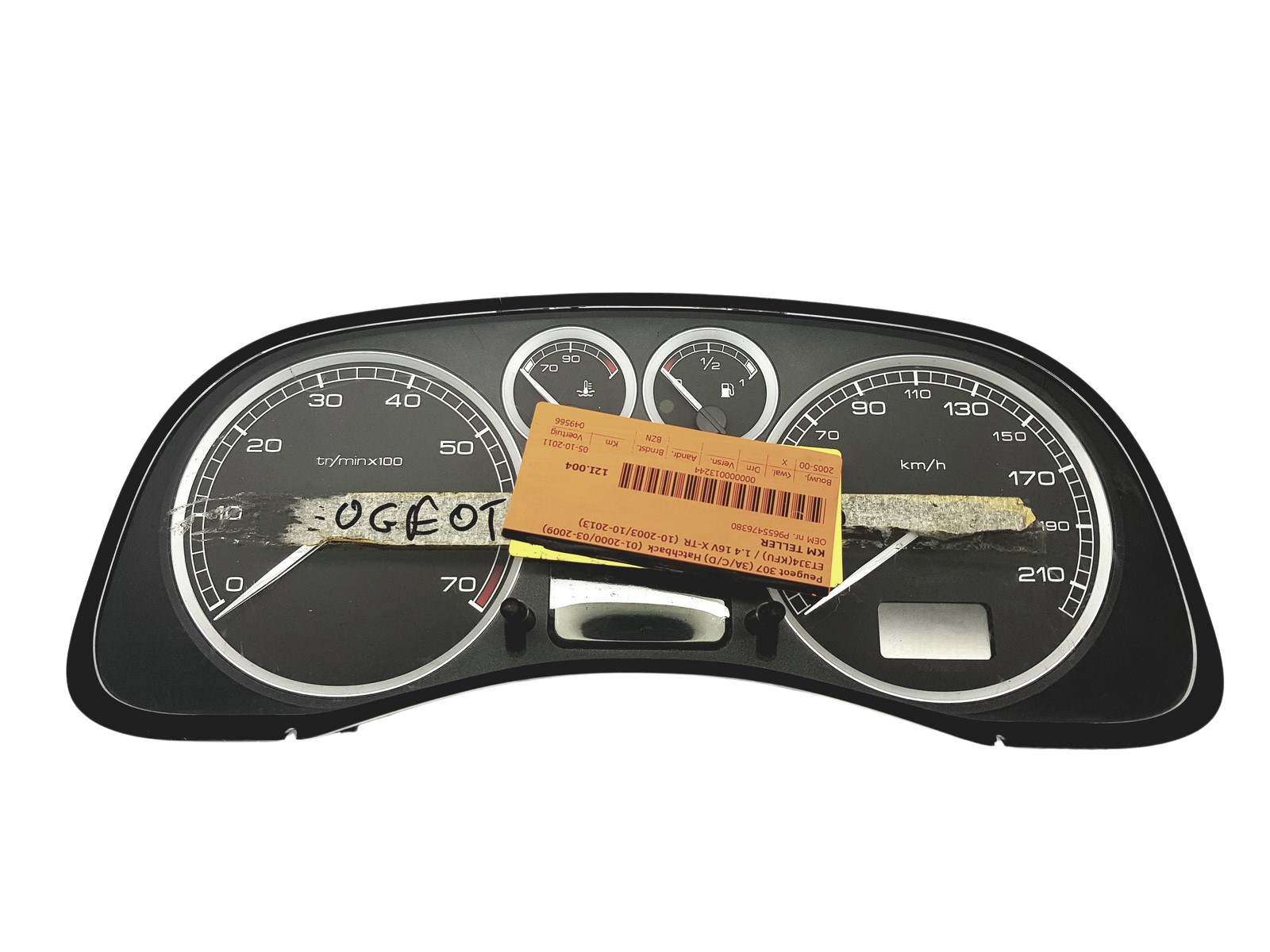 Speedometer/Instrument Cluster Peugeot 307 9655476380 G 00 53263 main product photo