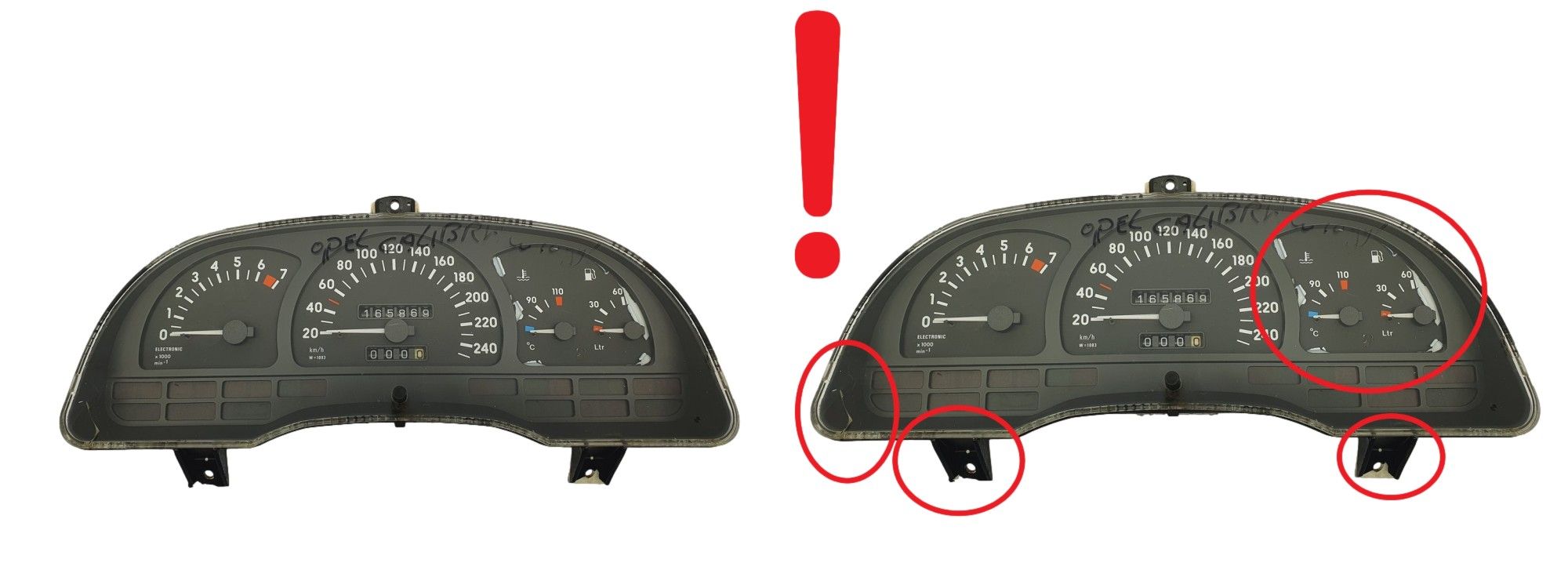 Speedometer/Instrument Cluster Opel Calibra 90356295GP VDO 69630 main product photo