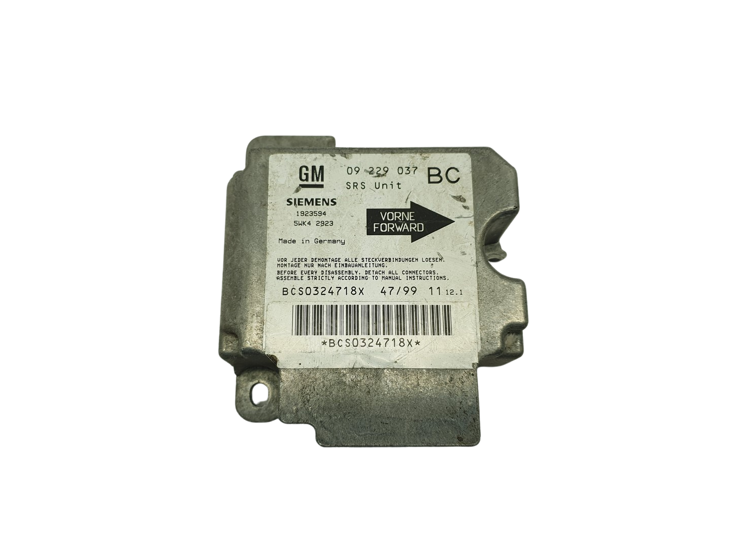 Controller 09229037 5WK42923 Opel GM Siemens main product photo