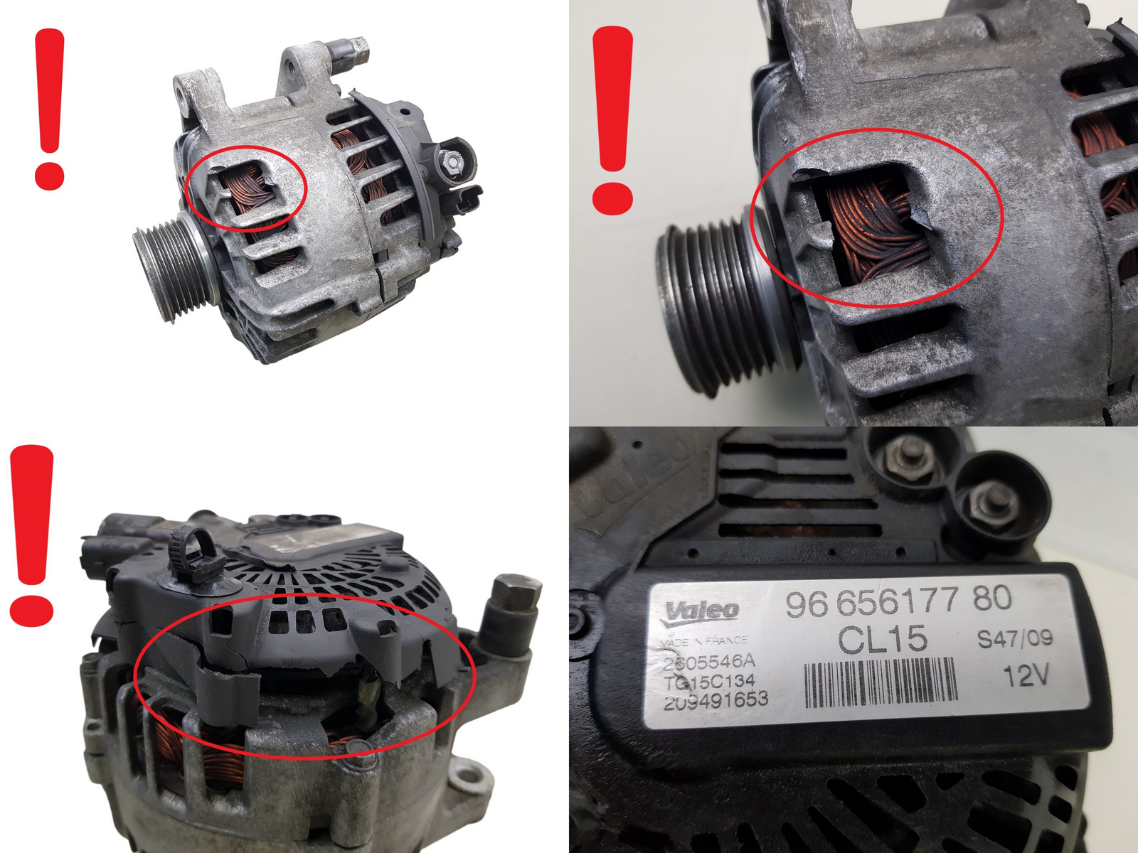 Alternator 5705NH 9665617780 TG15C134 CL15 Valeo Citroen Peugeot 1057 main product photo