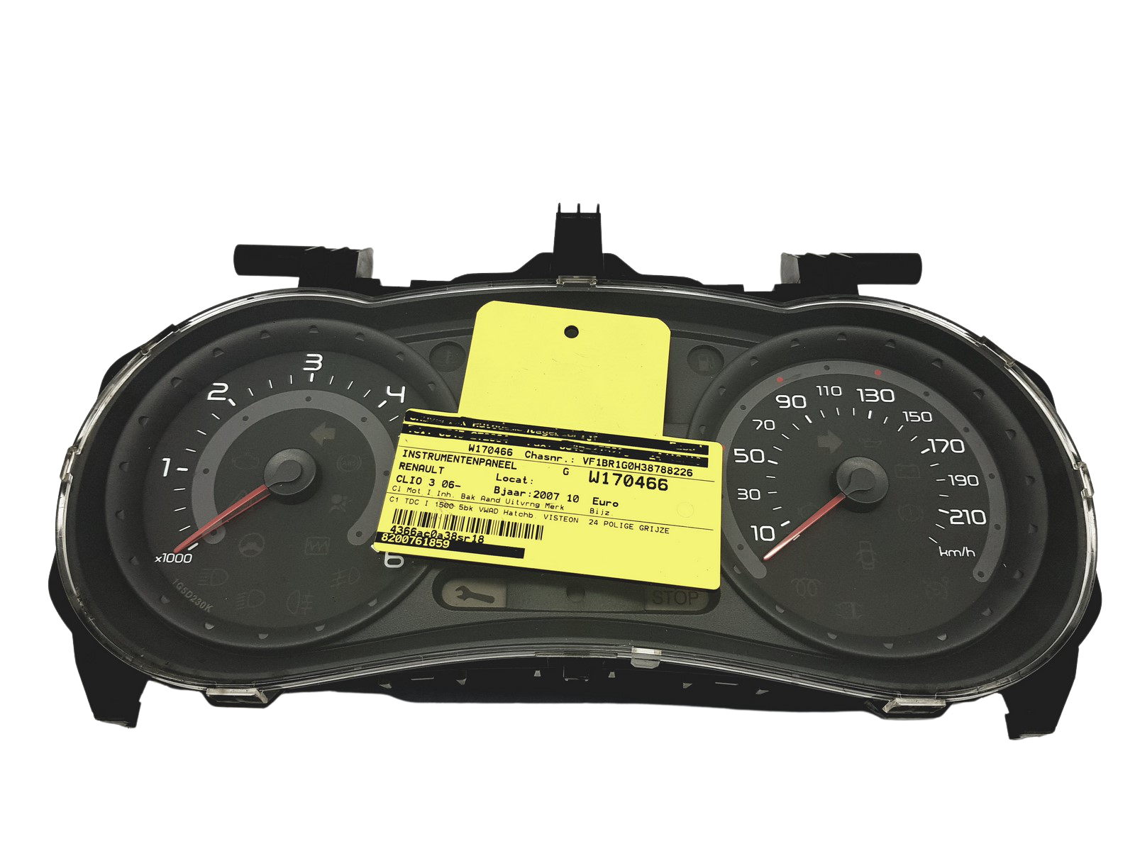 Speedometer/Instrument Cluster Renault Clio 3 8200761859 M 49425 main product photo
