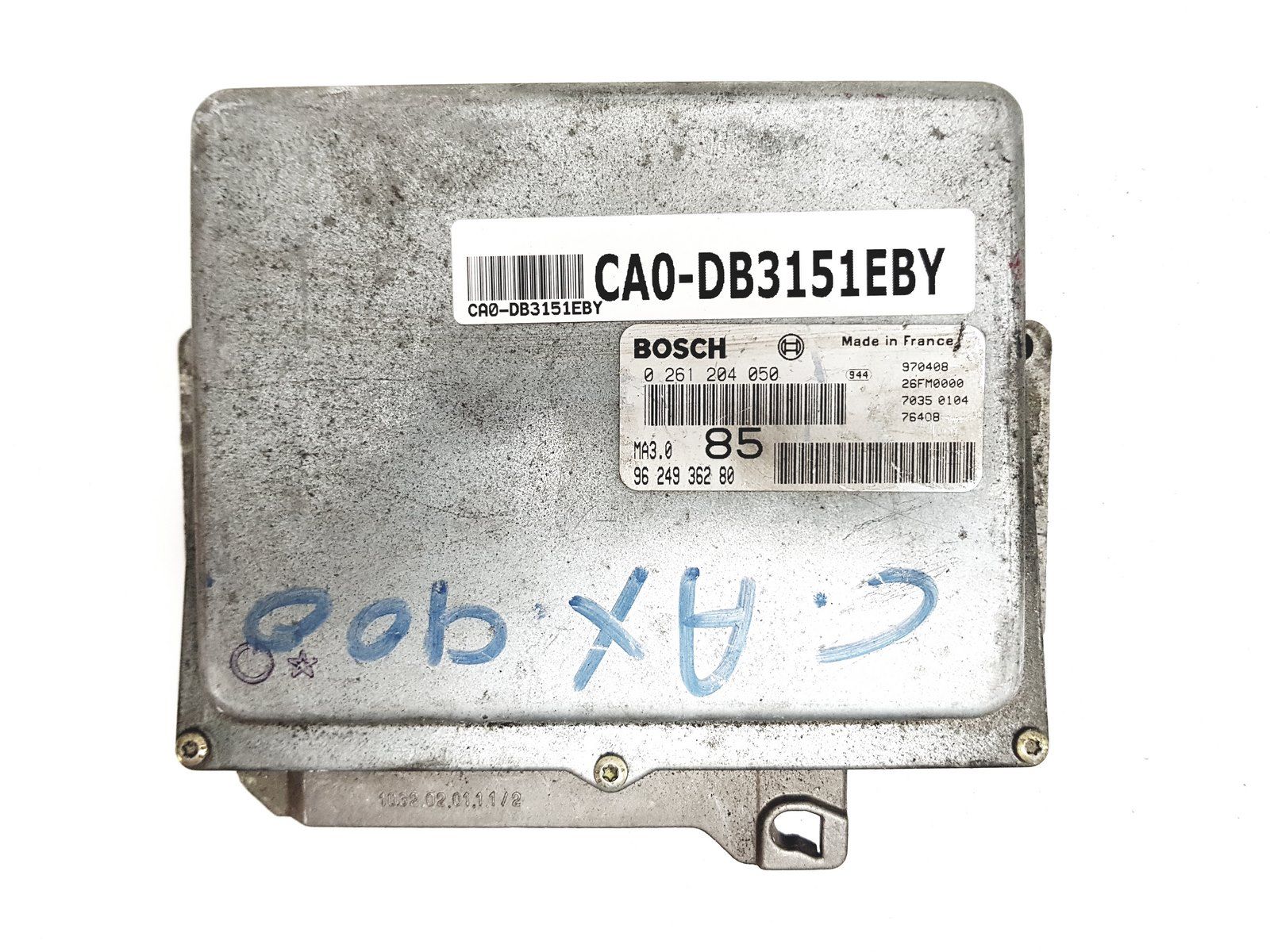 Controller 0261204050 9624936280 26FM0000 MA3.0 PSA Bosch 3151 main product photo