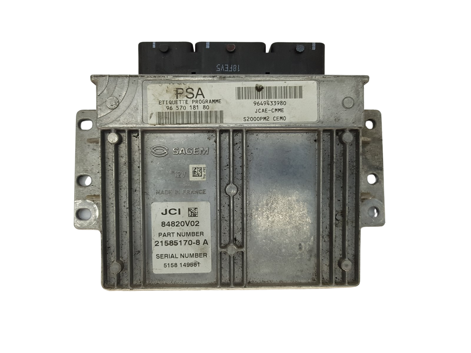Controller 9657018180 9649433980 21585170-8 A PSA Sagem 14103 main product photo