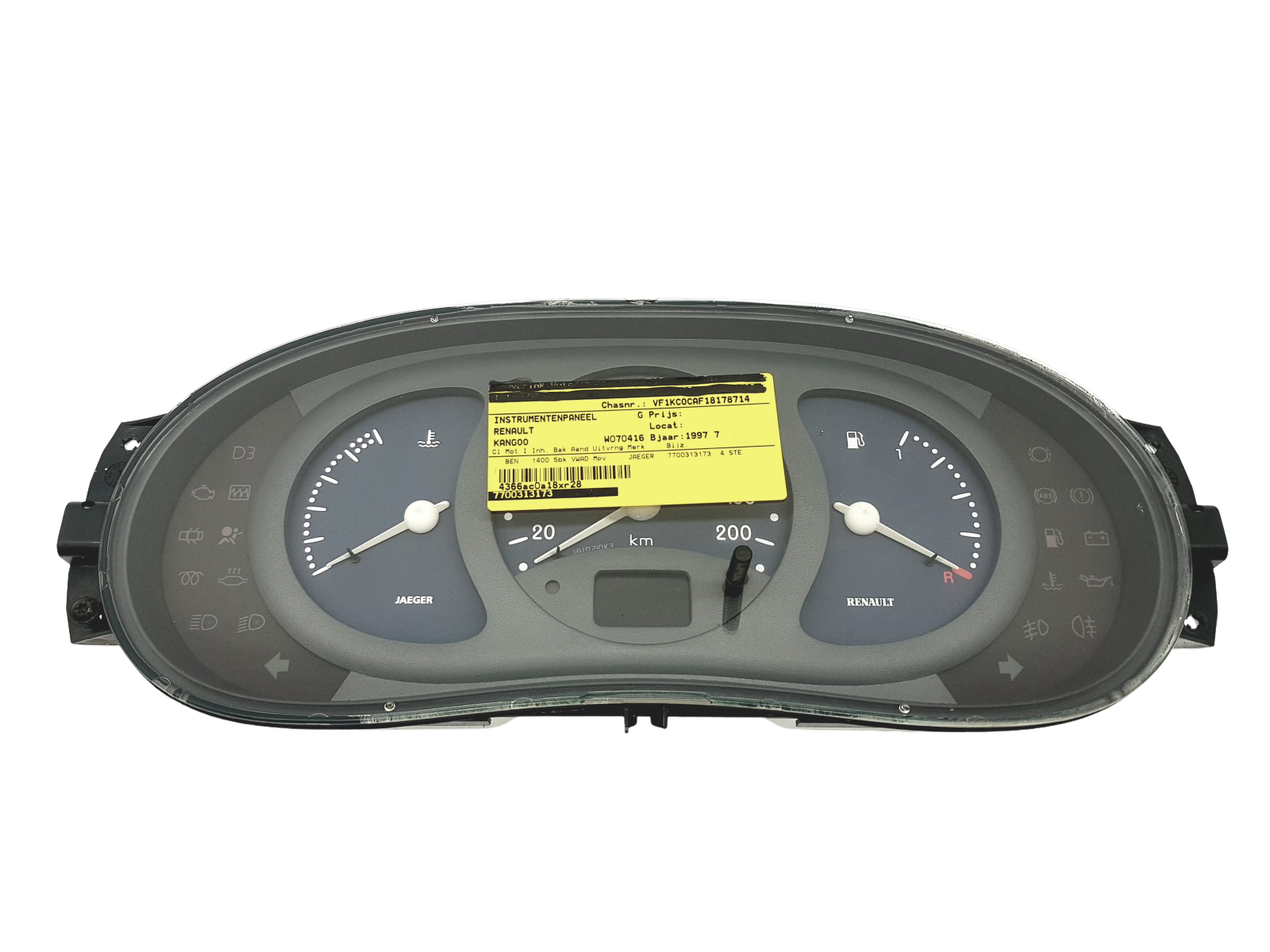 Speedometer/Instrument Cluster Renault Kangoo 1 7700313173 K5 46106 main product photo